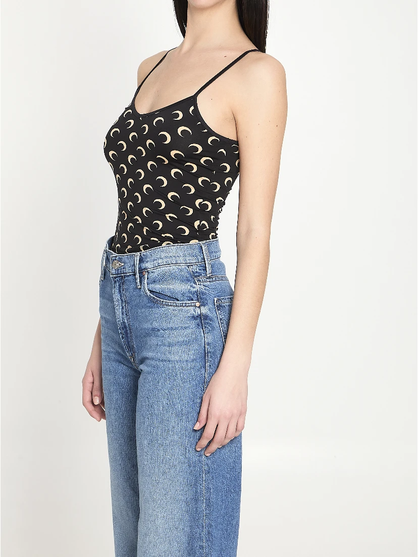 Moon printed jersey top