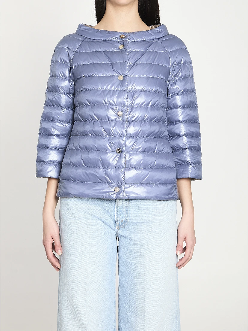 Reversible short down jacket