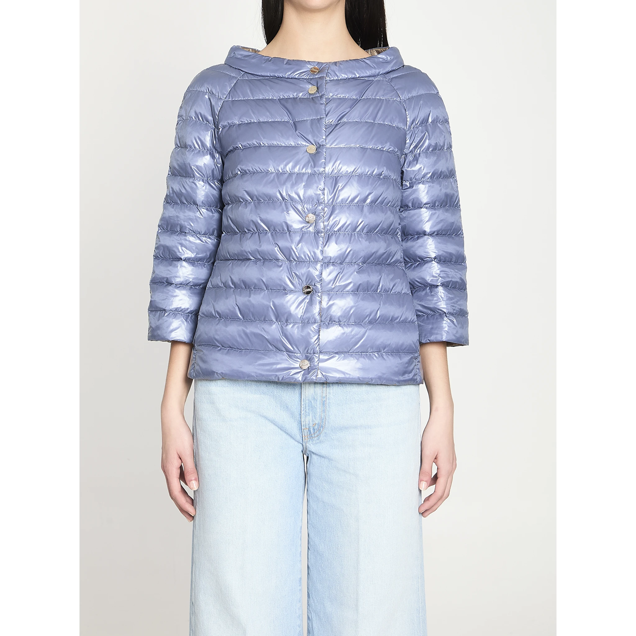 Reversible short down jacket