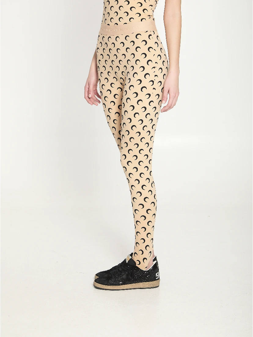 Moon printed jersey leggings