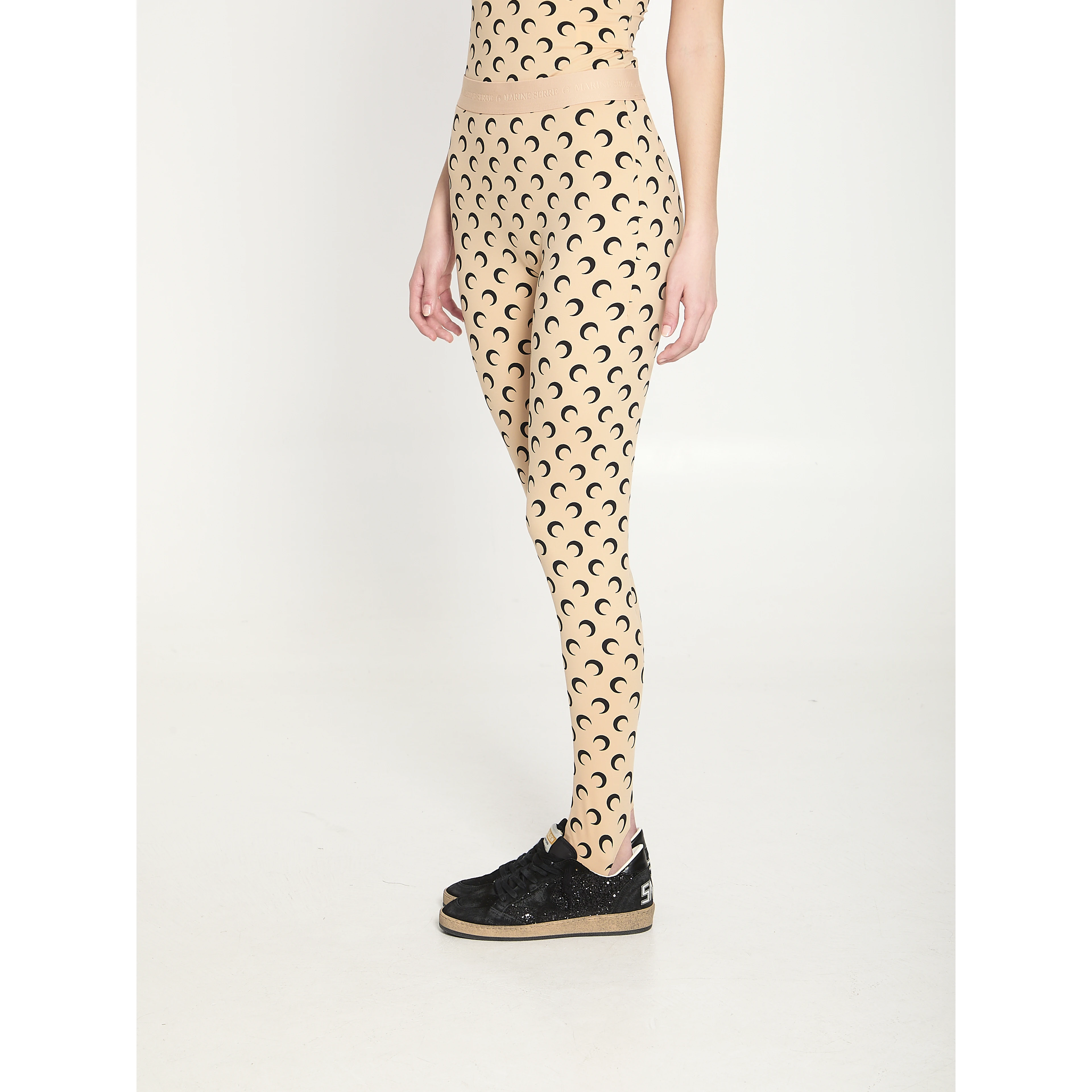 Moon printed jersey leggings
