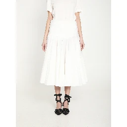 تنورة ميدي منسدلة مع قطعة قماش مثلثة