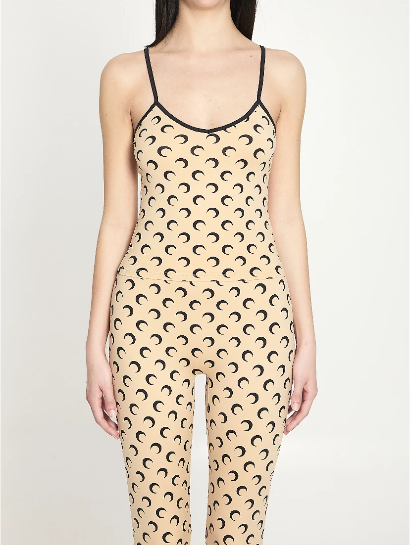 Moon printed jersey top