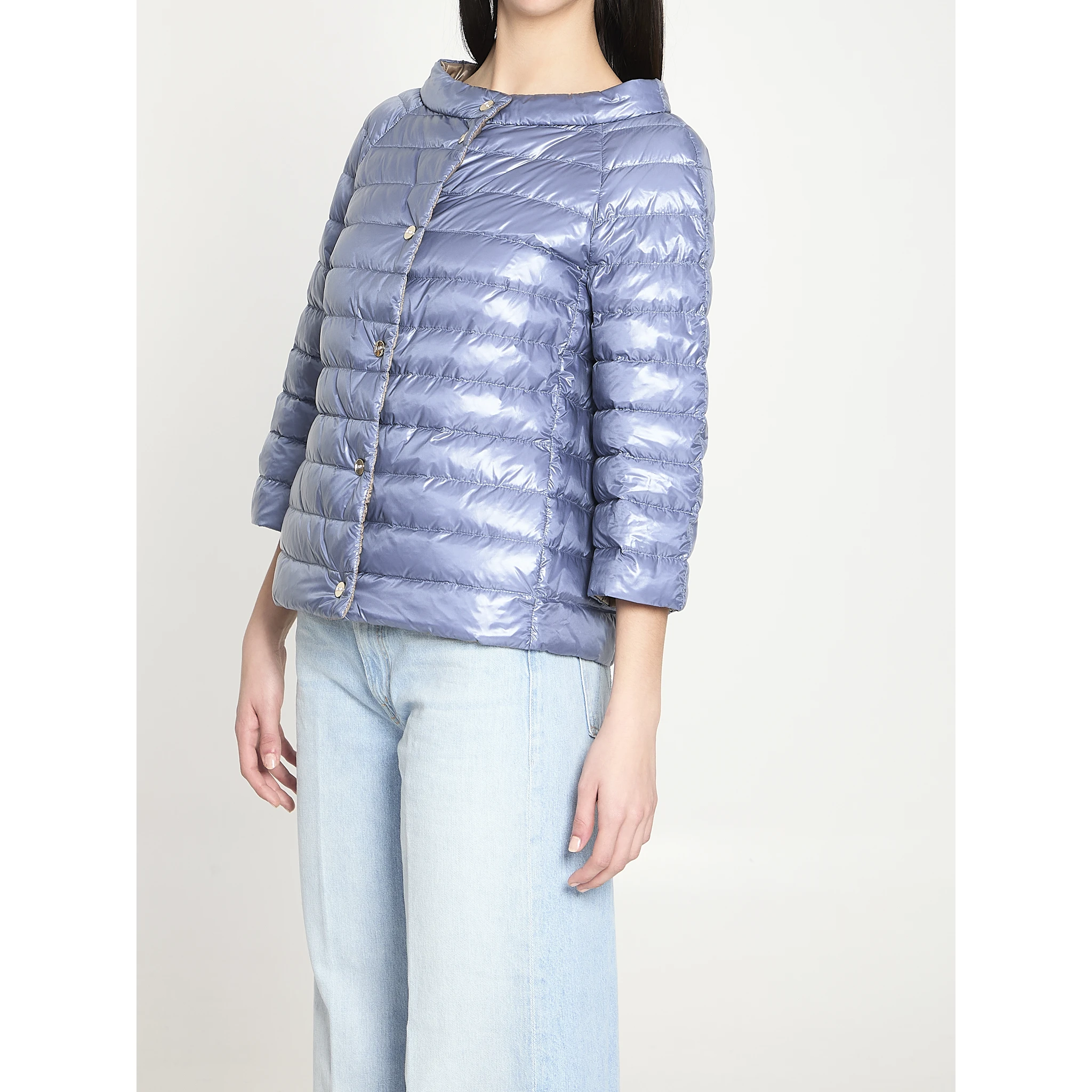 Reversible short down jacket