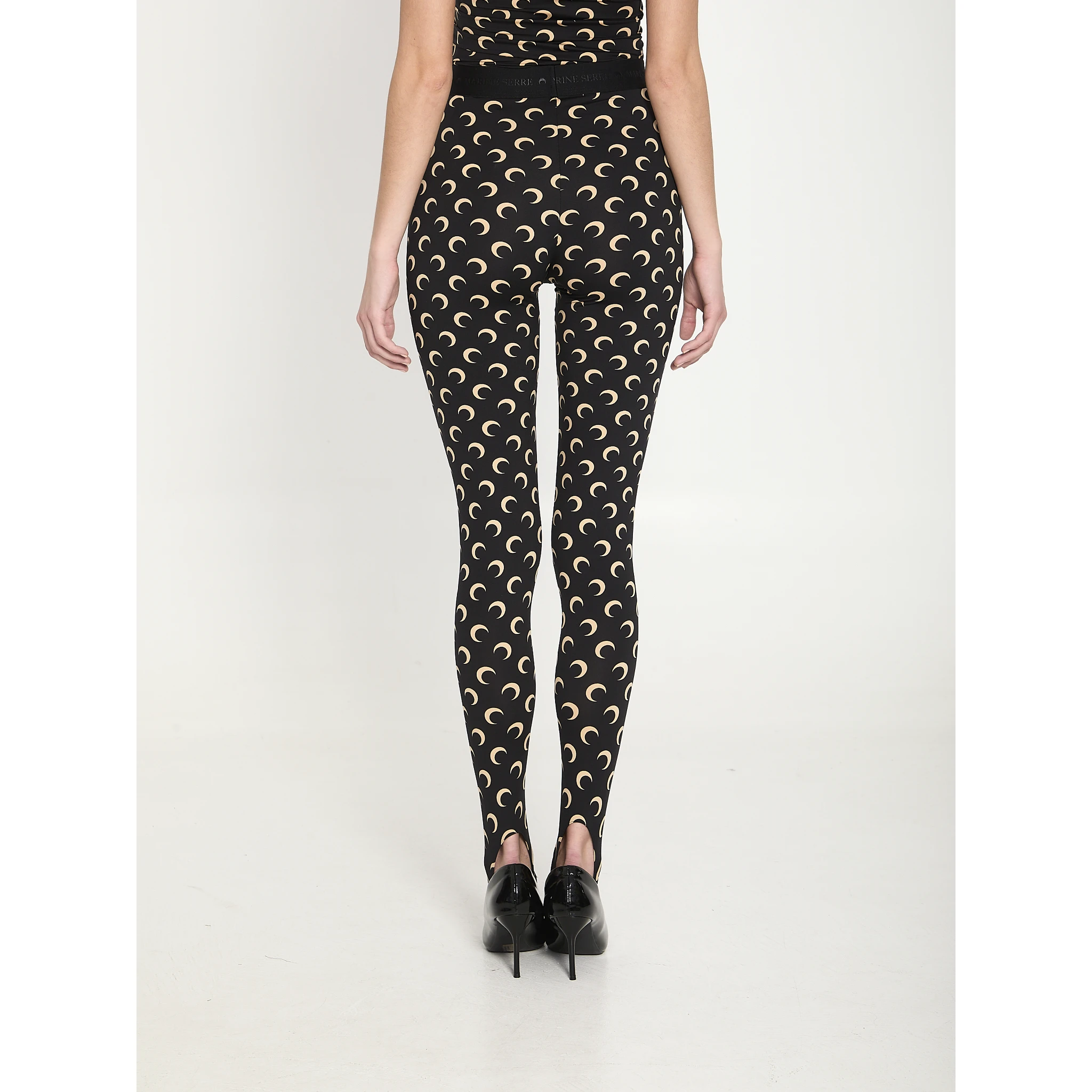 Moon printed jersey leggings