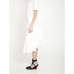 تنورة ميدي منسدلة مع قطعة قماش مثلثة