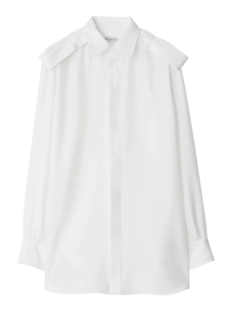 Long-sleeve silk shirt