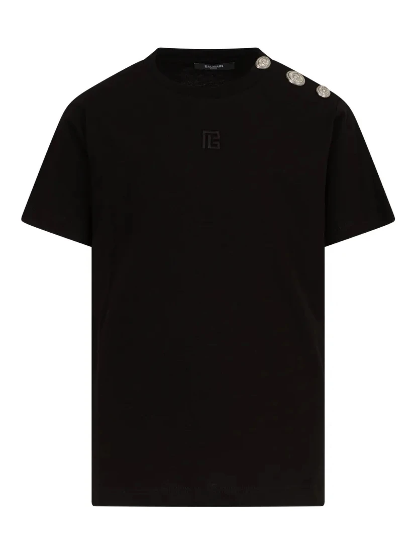 Balmain T-shirts and Polos Black