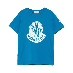 MONCLER KIDS T-shirts and Polos Blue