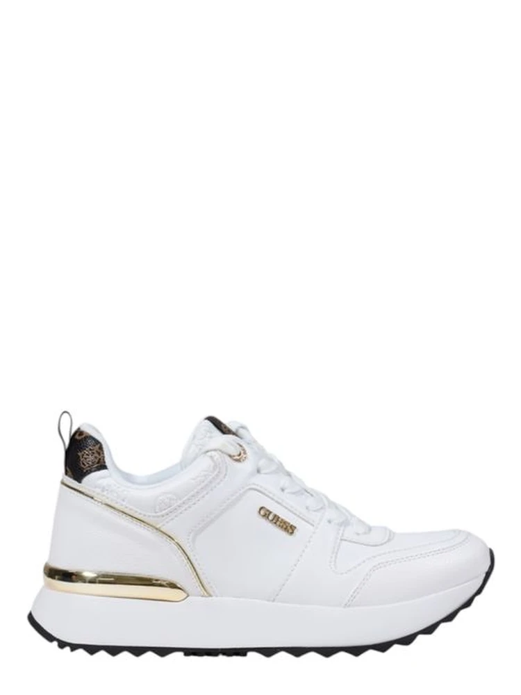 White Polyethylene Low Top Sneakers