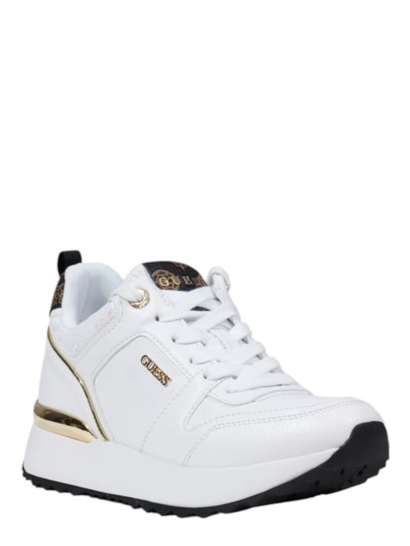 White Polyethylene Low Top Sneakers