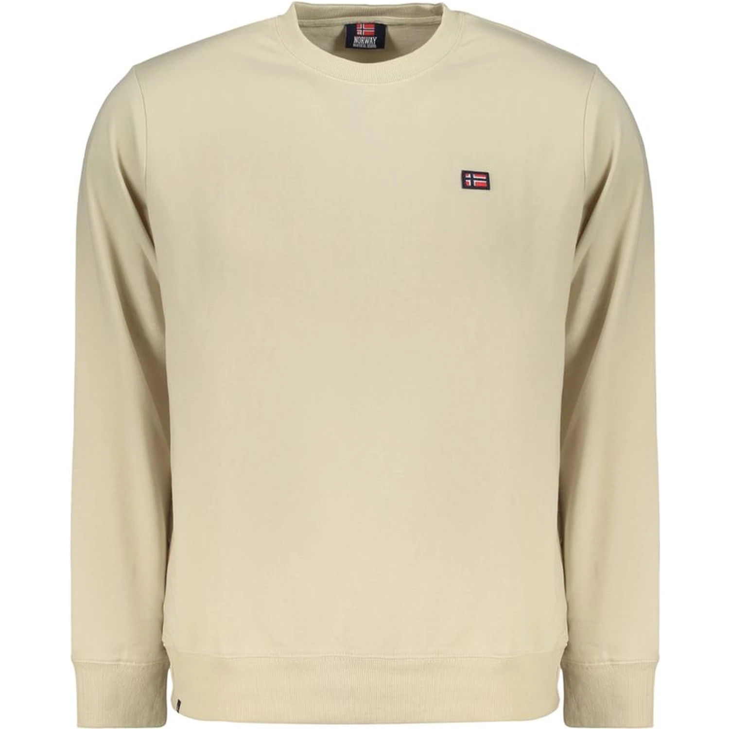 Beige Cotton Men Sweatshirt