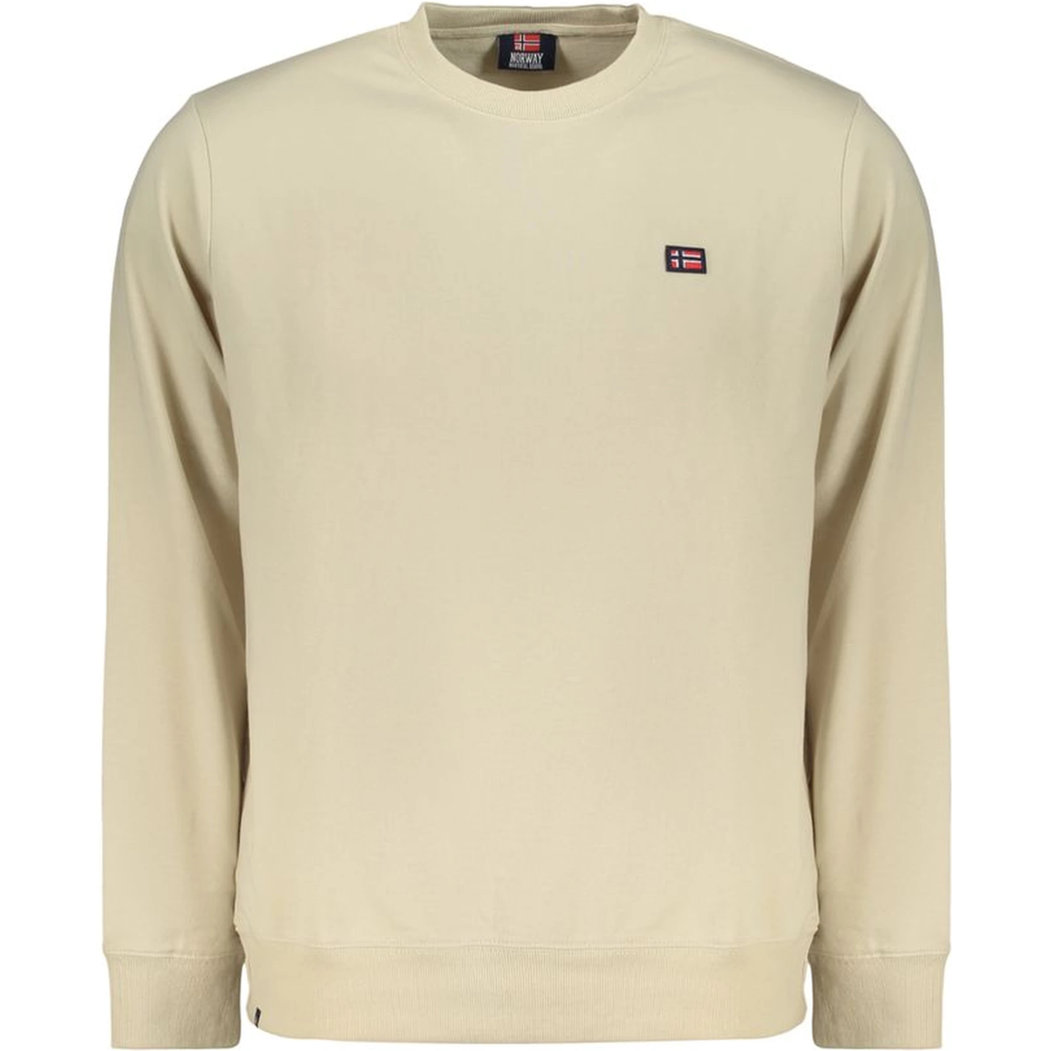 Beige Cotton Men Sweatshirt
