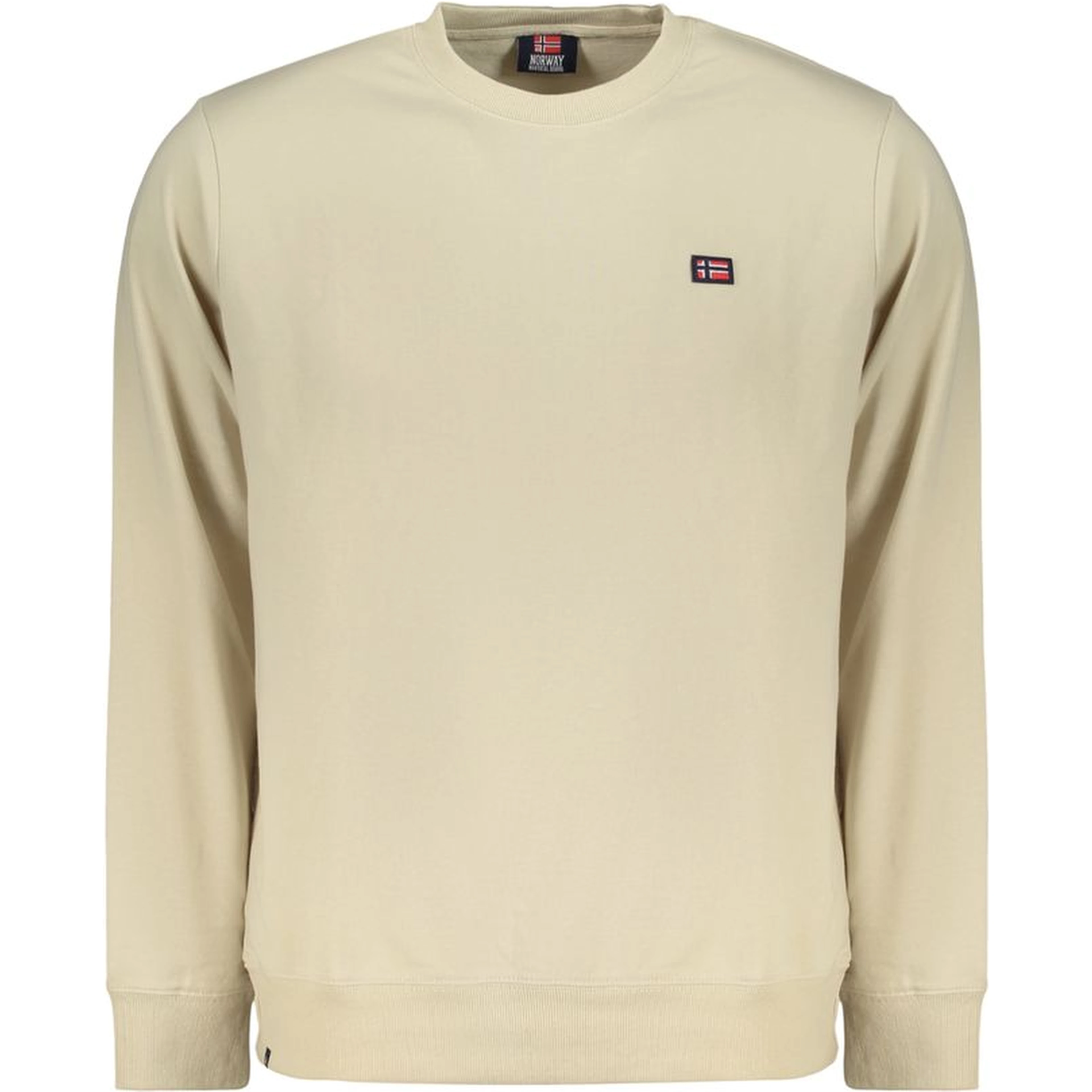 Beige Cotton Men Sweatshirt