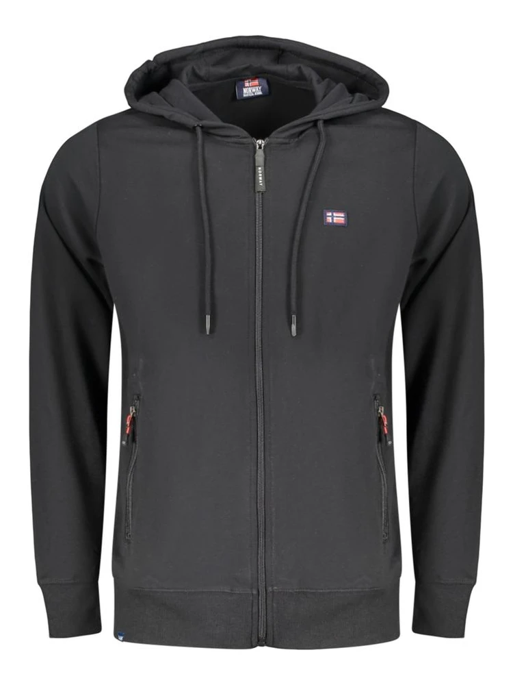 Black Cotton Sweatshirt