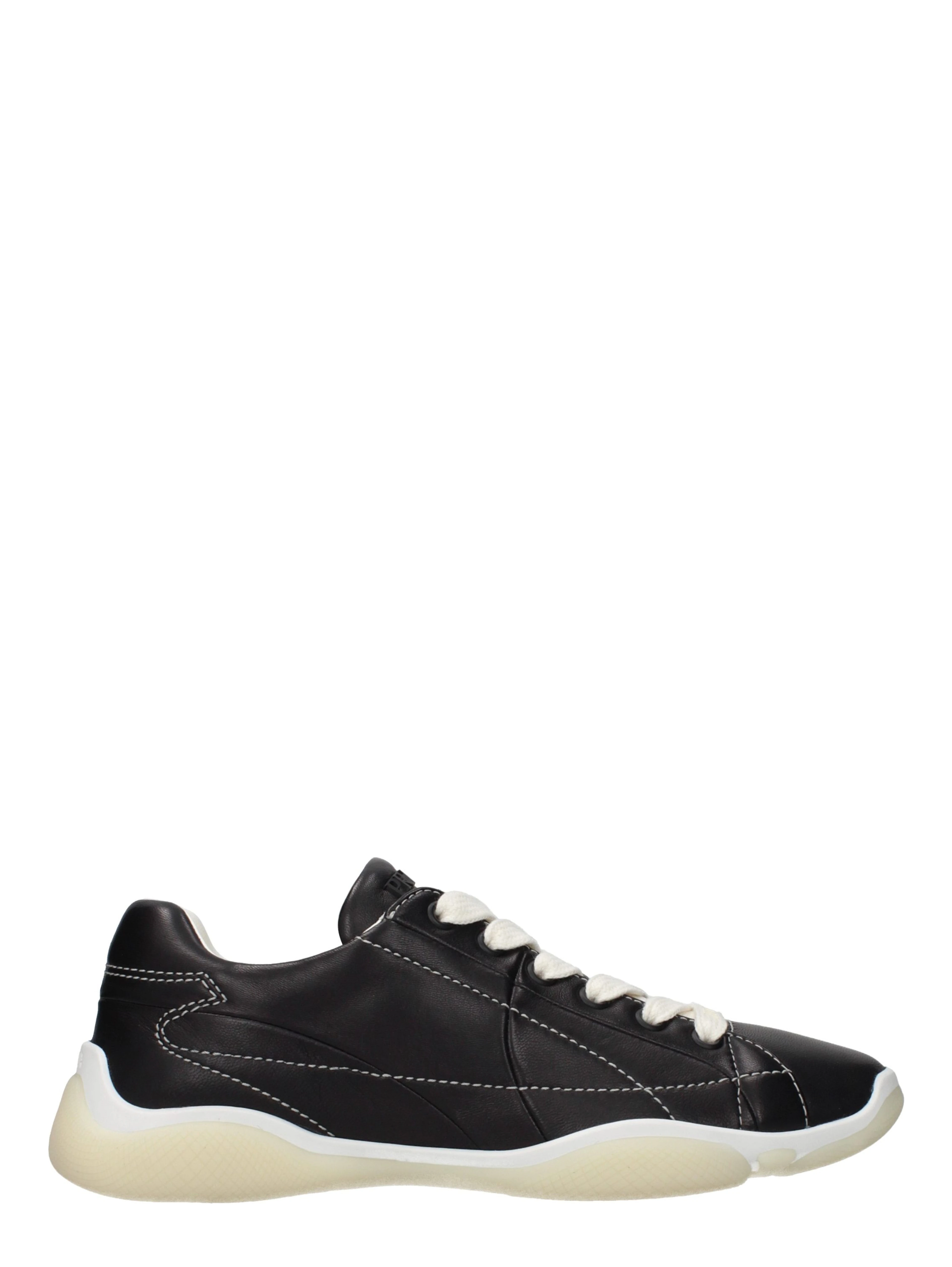 Black Leather Sneakers