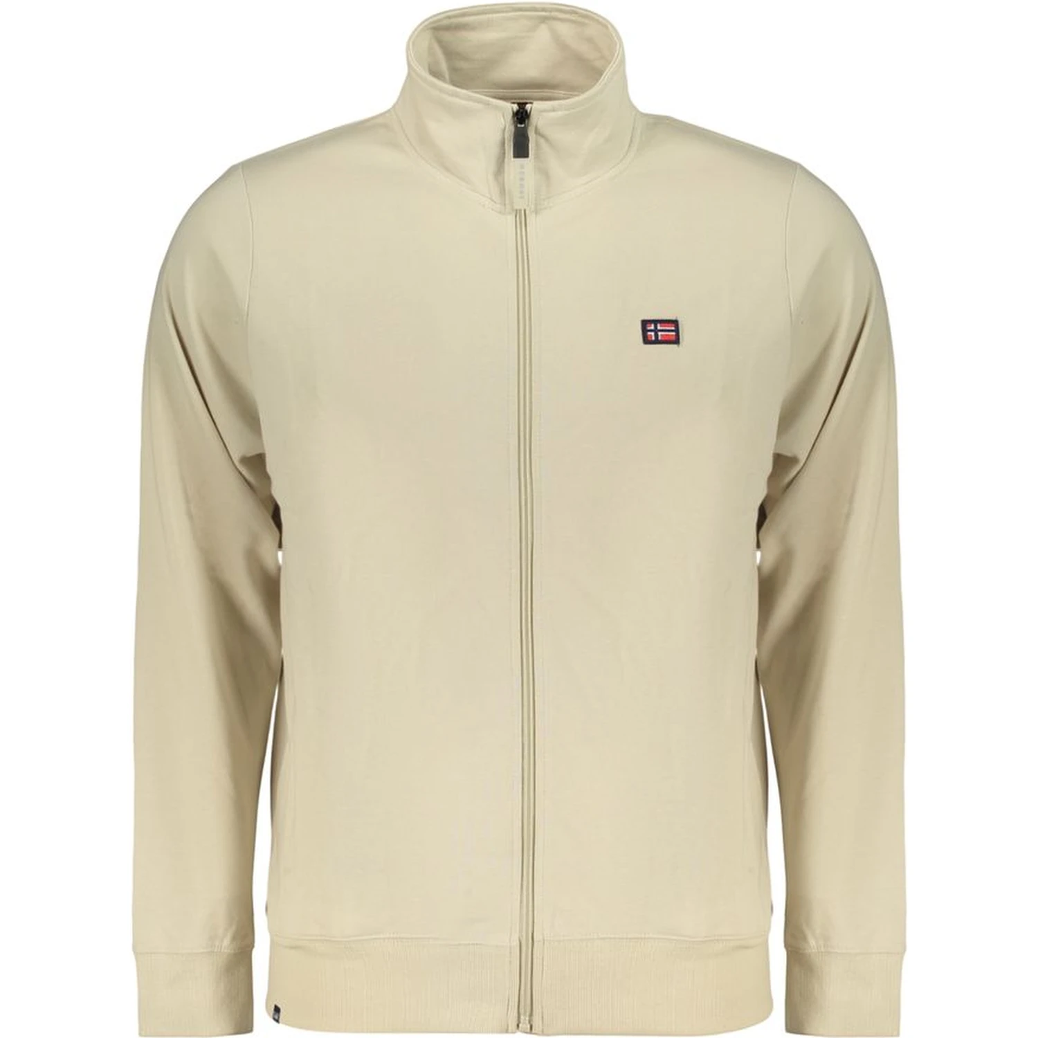 Beige Cotton Men Sweatshirt