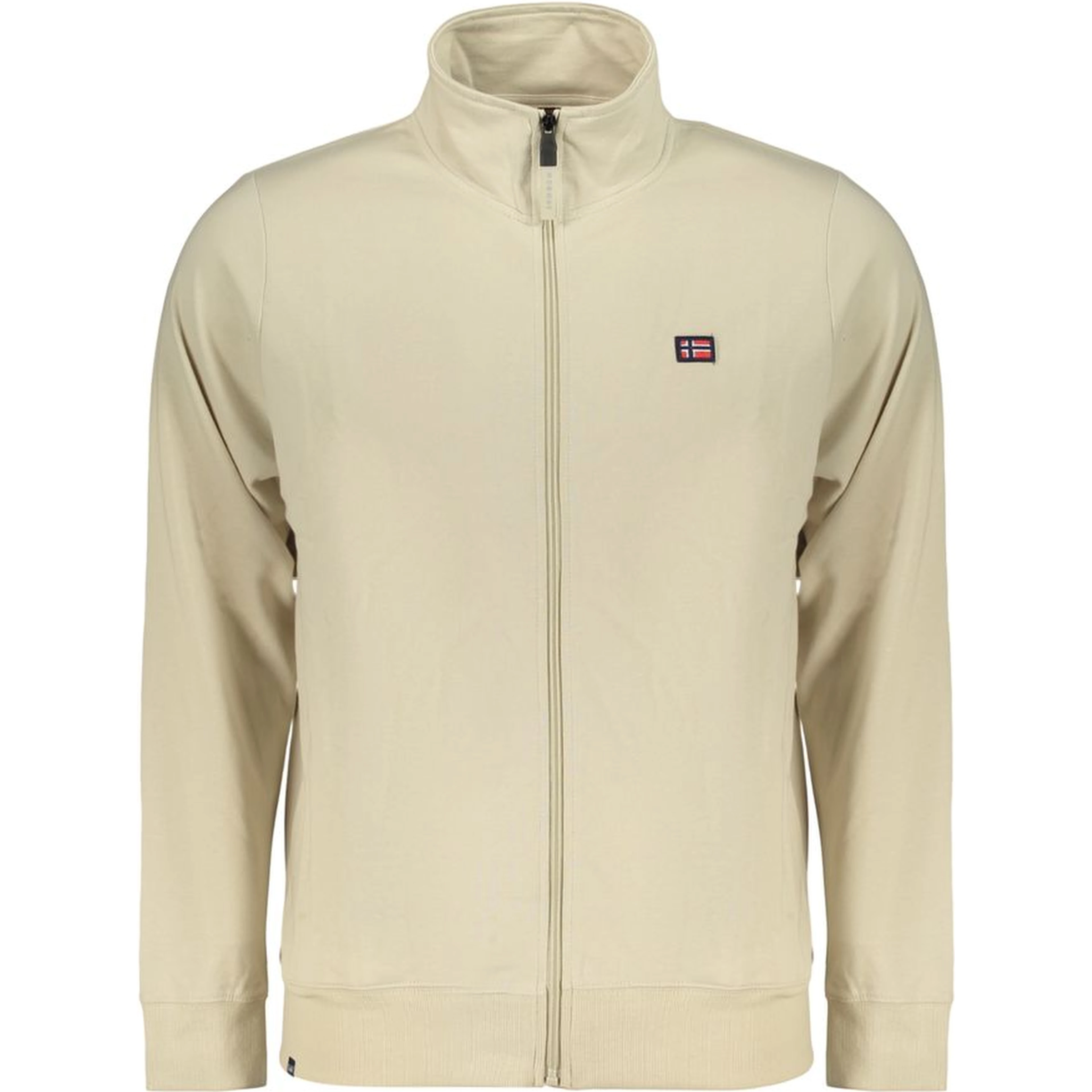 Beige Cotton Men Sweatshirt