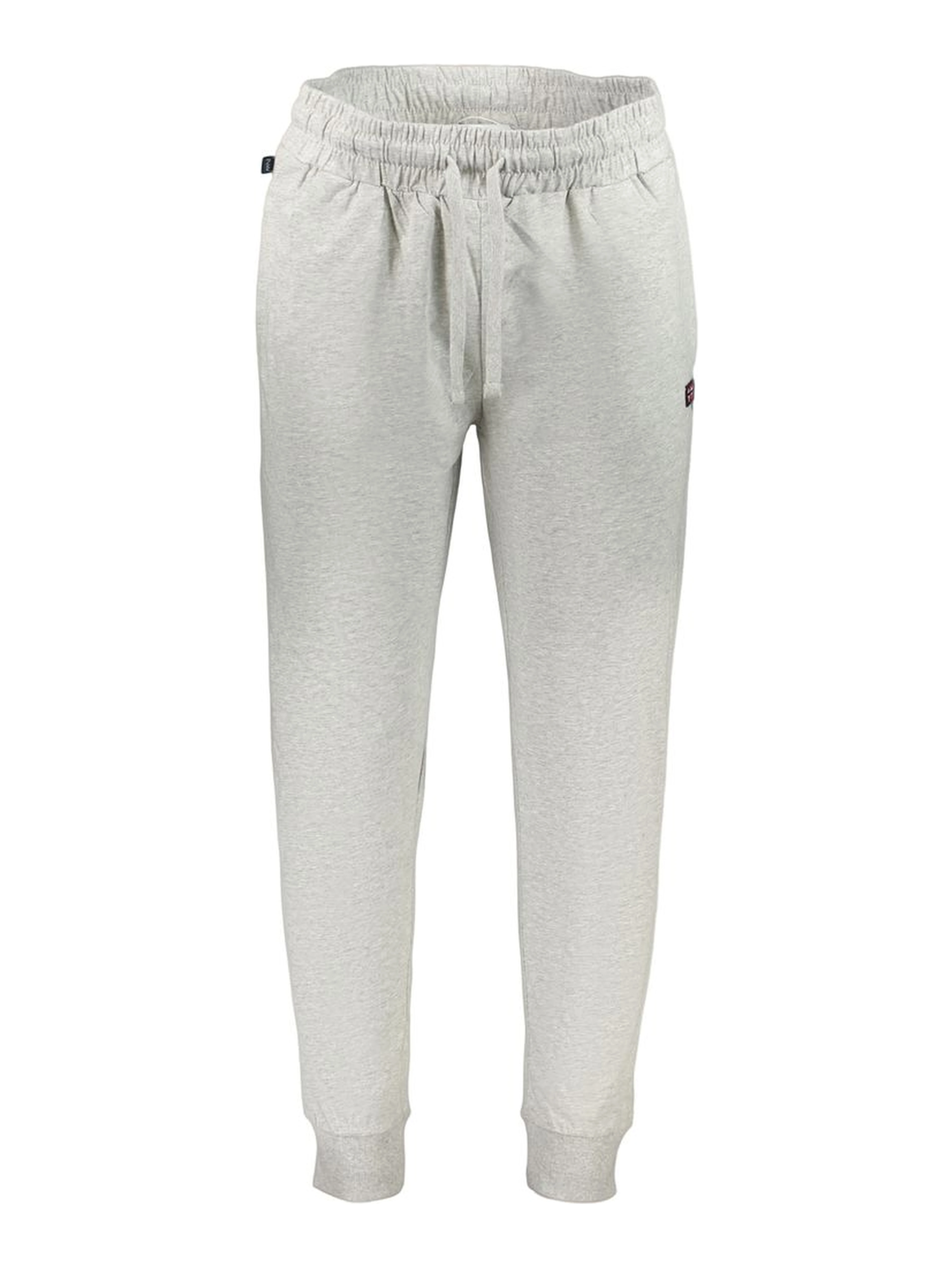 Gray Cotton Athletic Pants