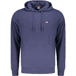 Blue Cotton Men's Hoodie