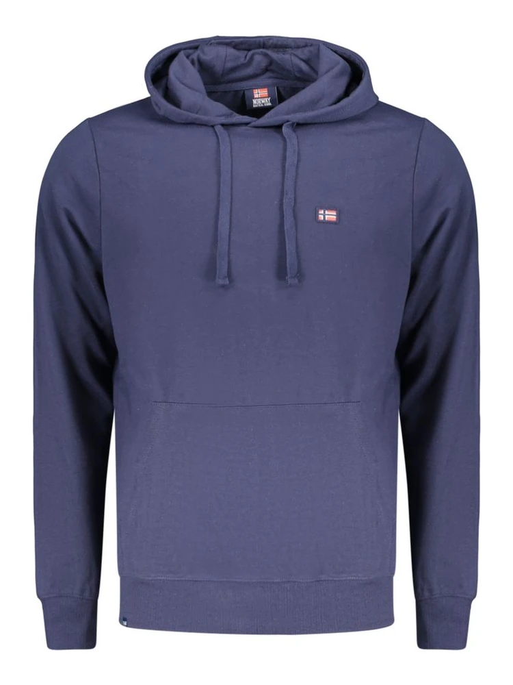 Blue Cotton Men's Hoodie