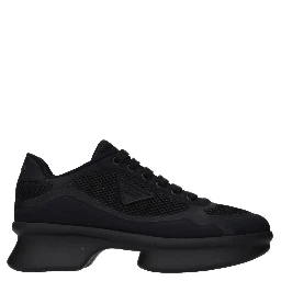 Black Fabric Low Top Sneakers