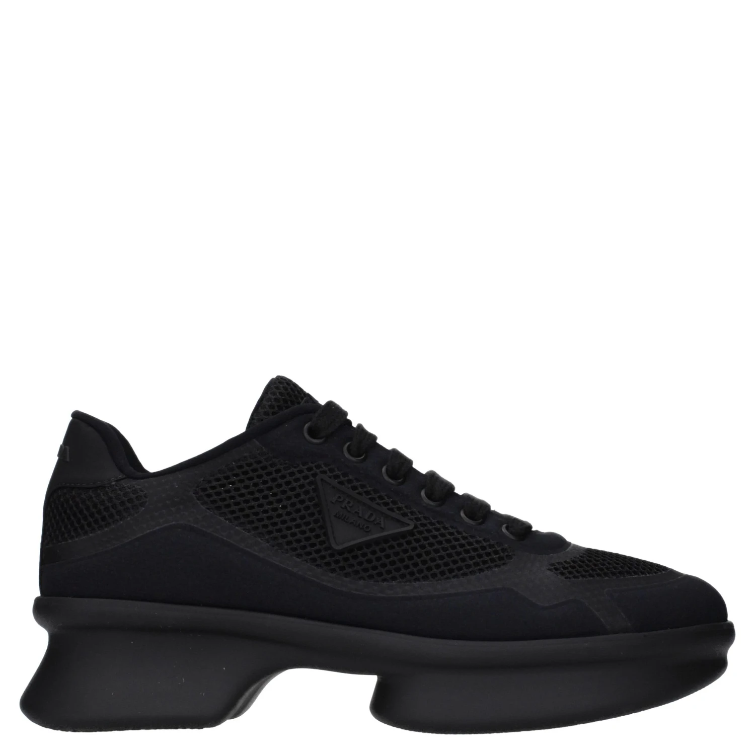 Black Fabric Low Top Sneakers