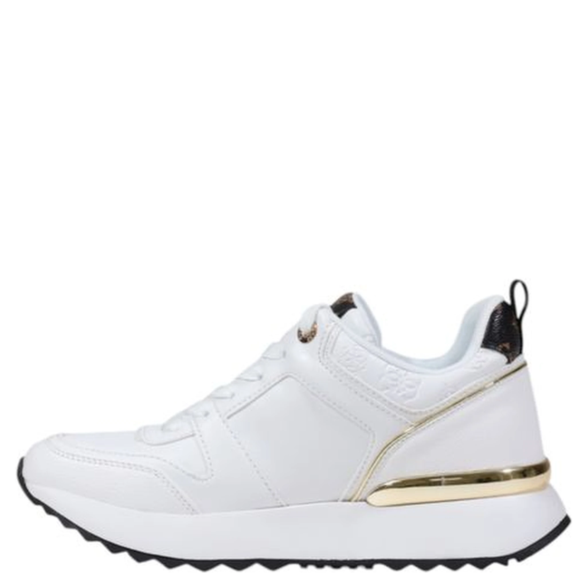 White Polyethylene Low Top Sneakers