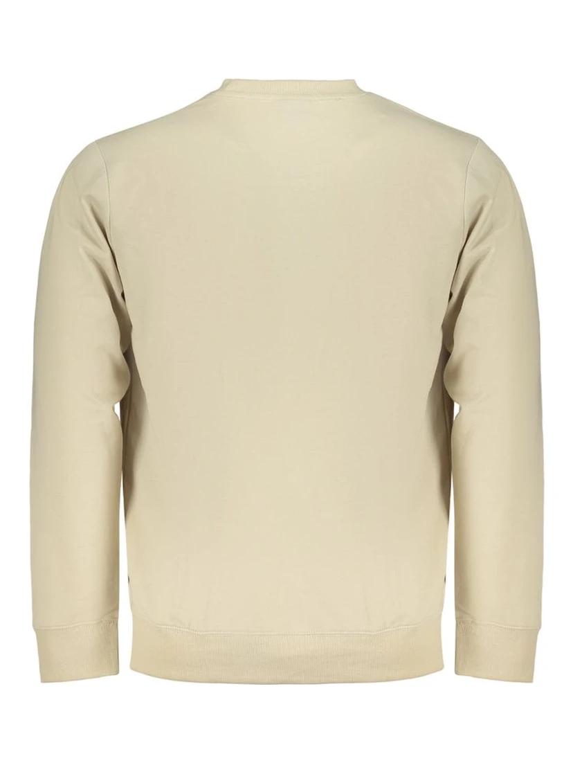 Beige Cotton Men Sweatshirt