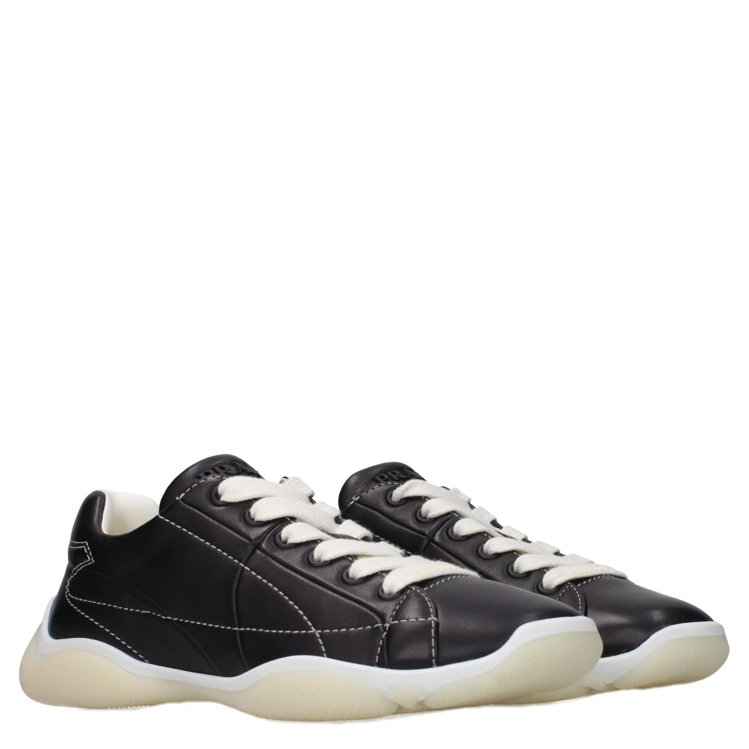 Black Leather Sneakers