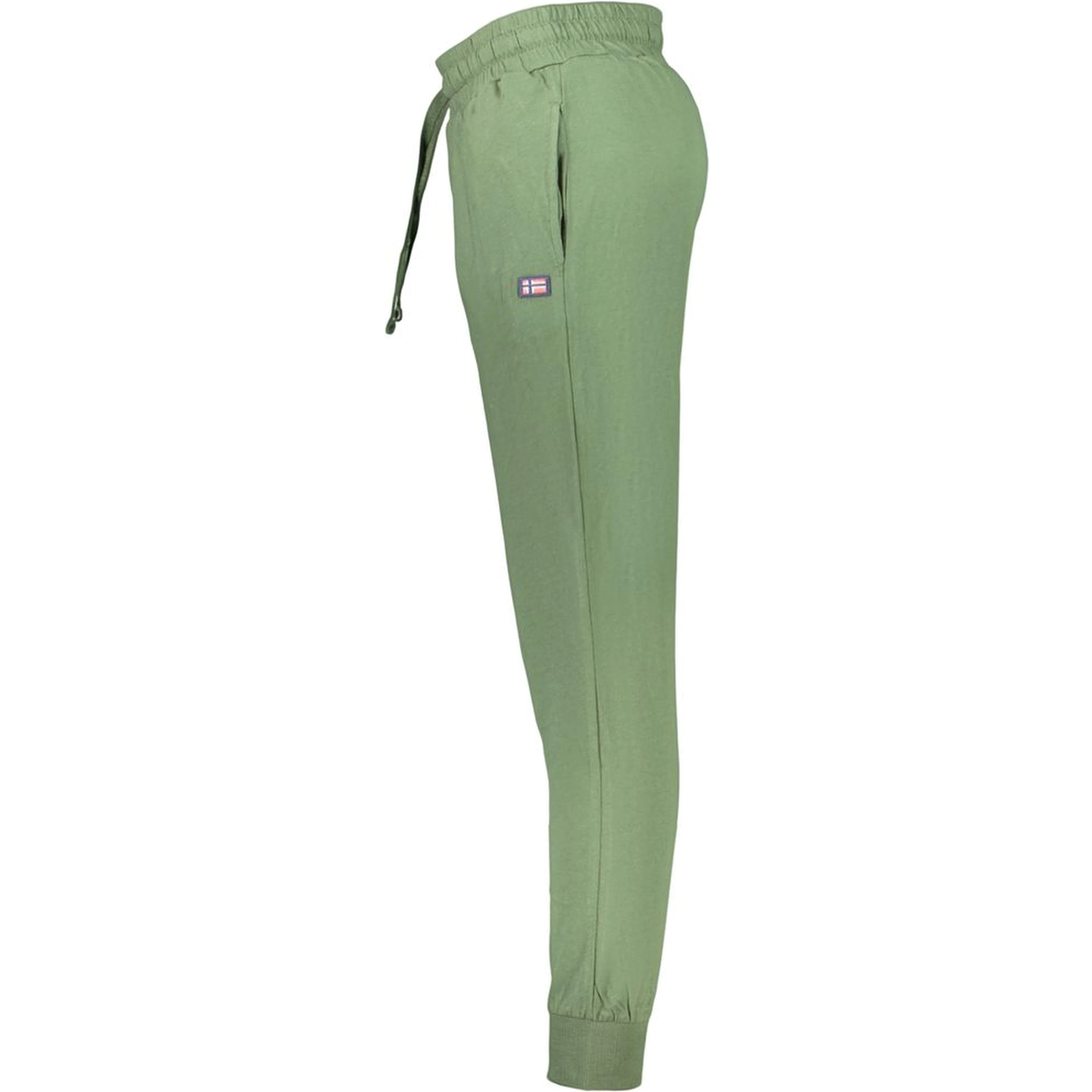 Green Cotton Athletic Pants