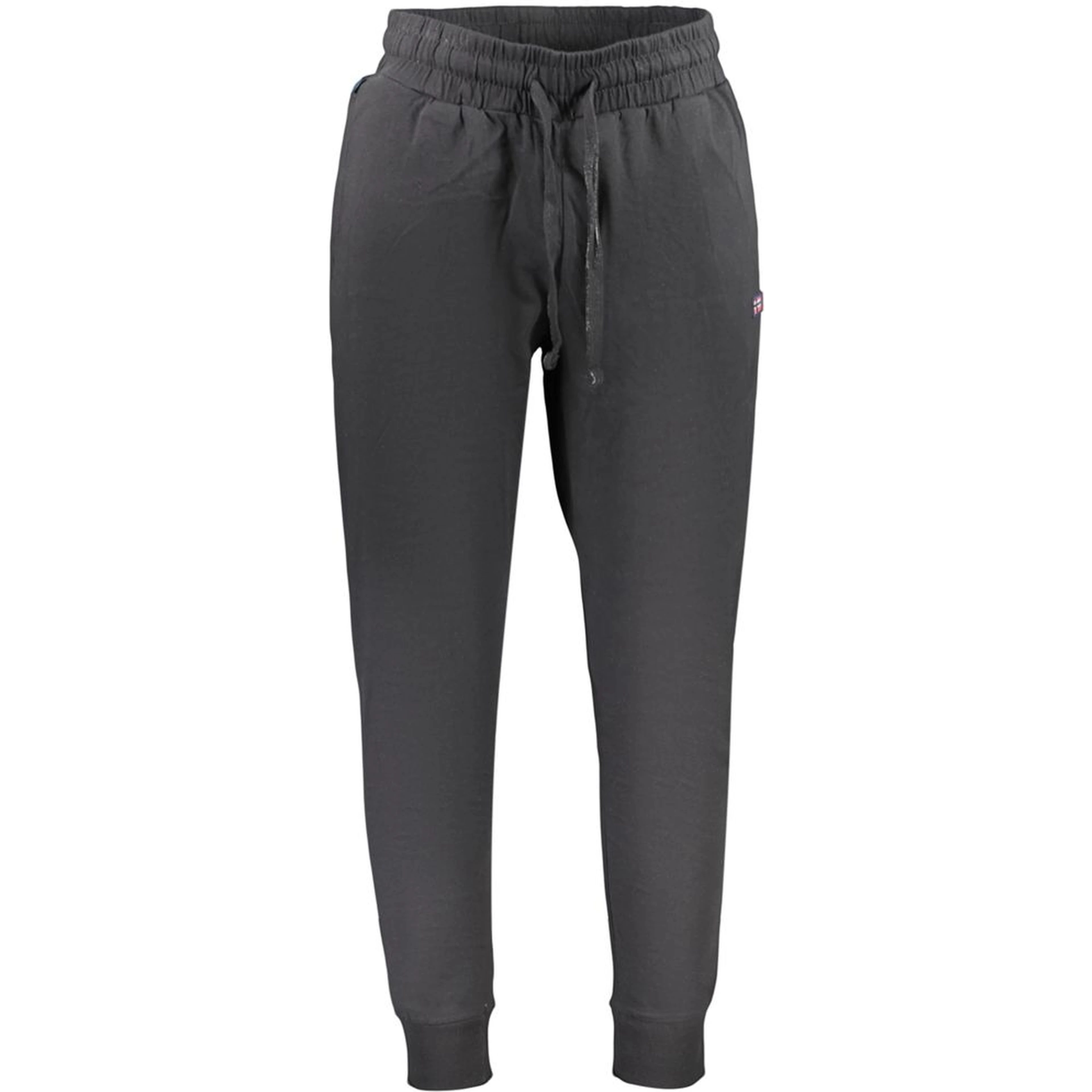 Black Cotton Athletic Pants