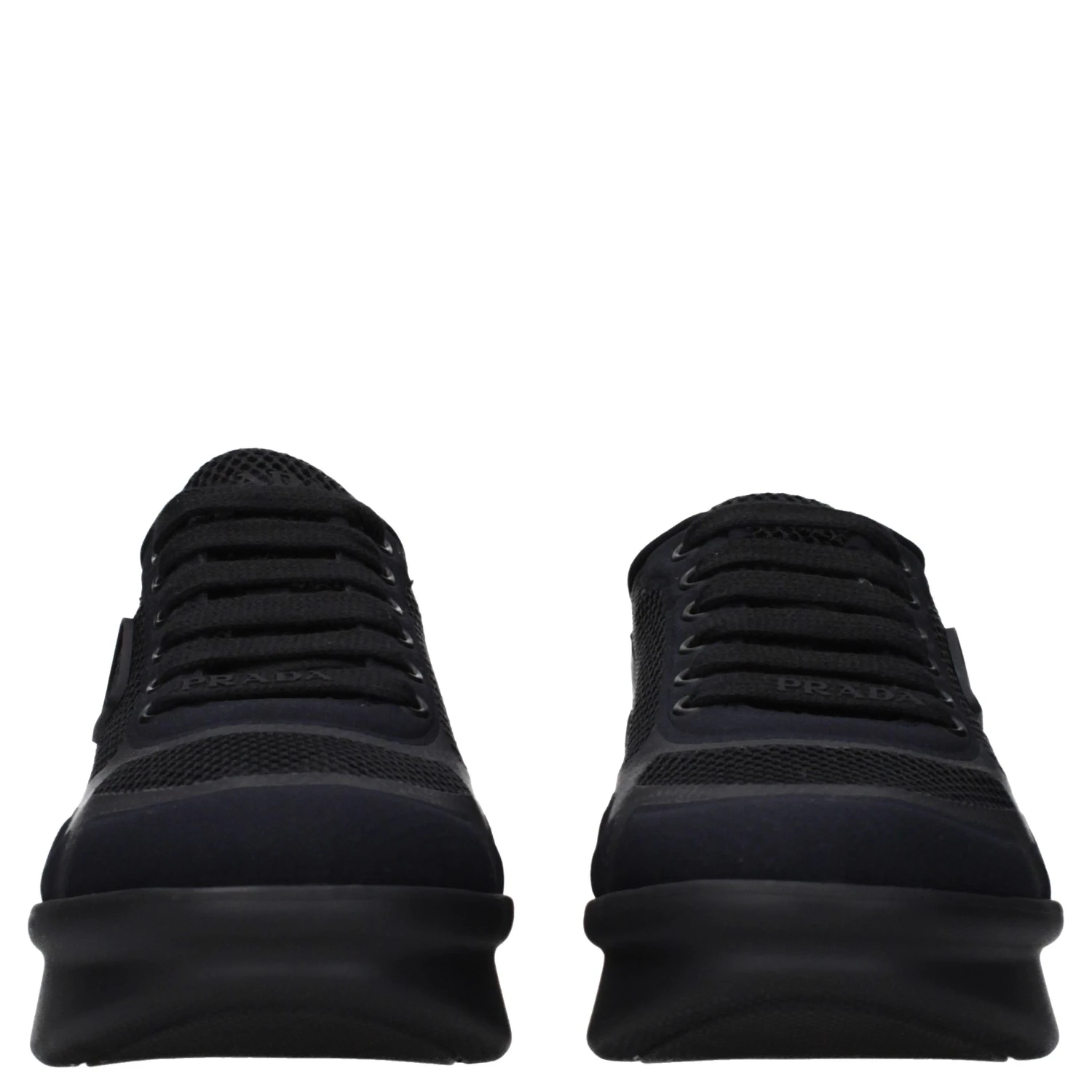Black Fabric Low Top Sneakers