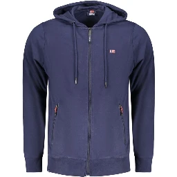 Blue Cotton Men's Hoodie