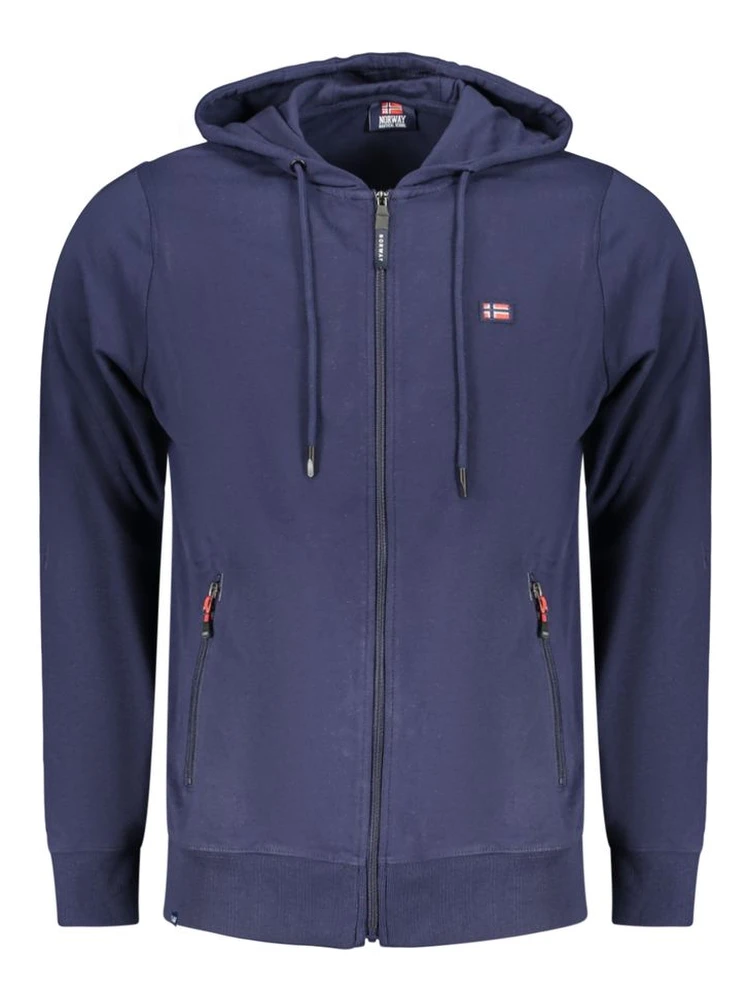 Blue Cotton Men's Hoodie