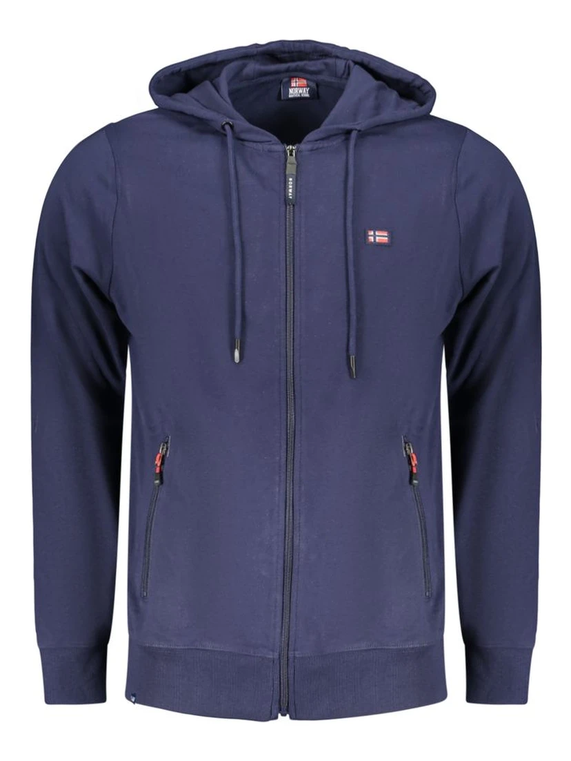 Blue Cotton Men's Hoodie