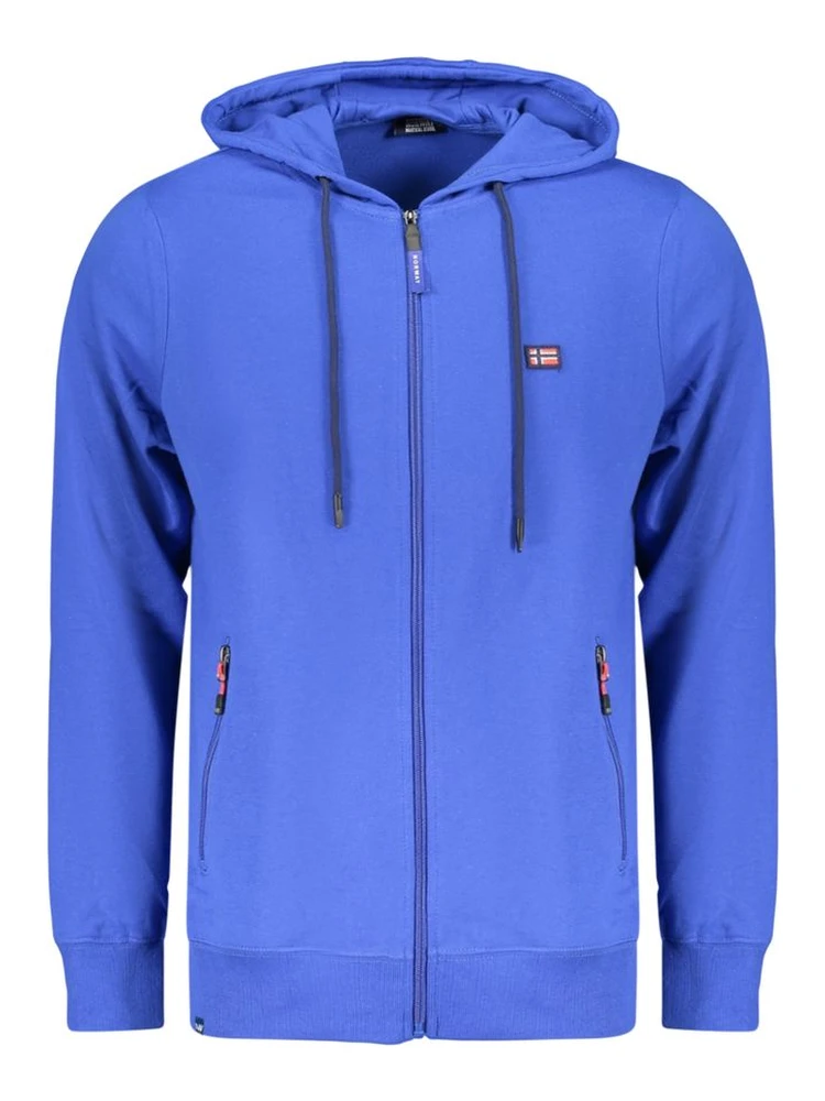 Blue Cotton Men's Hoodie
