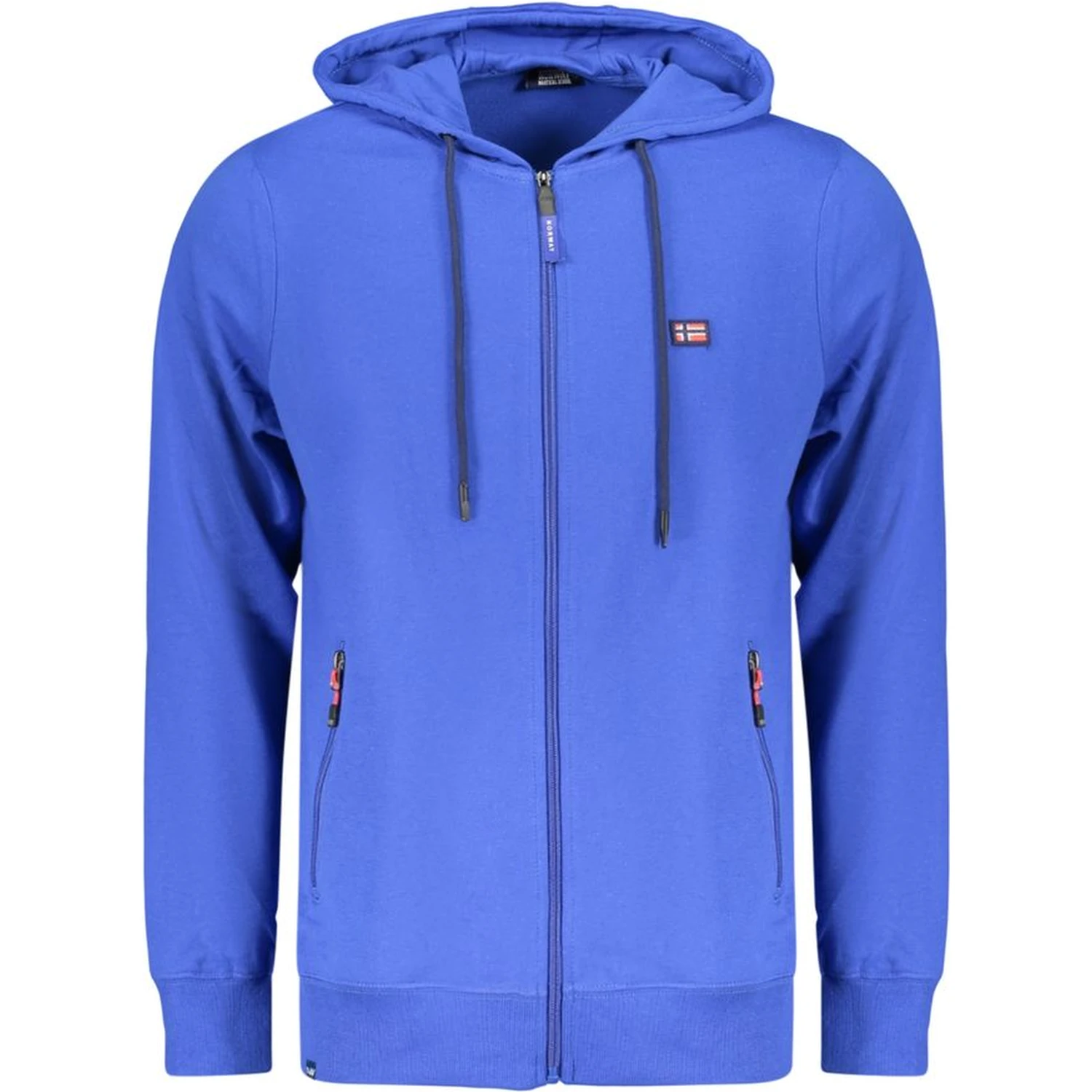 Blue Cotton Men's Hoodie