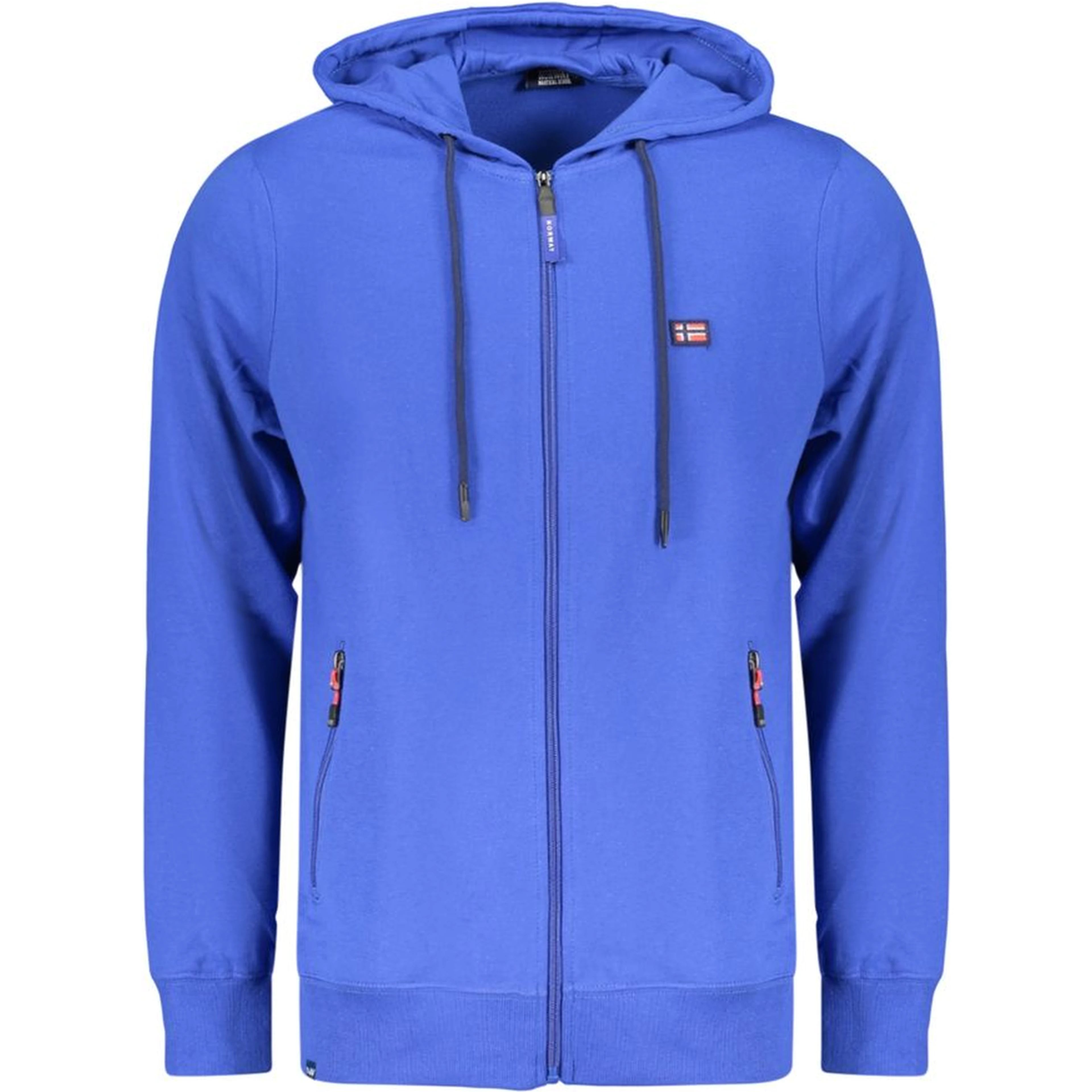 Blue Cotton Men's Hoodie