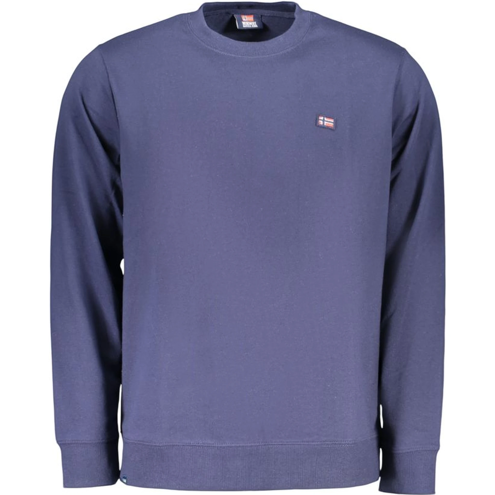 Blue Cotton Men Sweatshirt