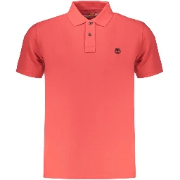 Red Organic Cotton Men Polo
