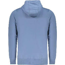 "Blu Cotton Mens Sweatshirt with Hood"