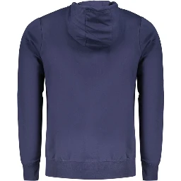 Blue Cotton Men's Hoodie