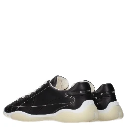 Black Leather Sneakers