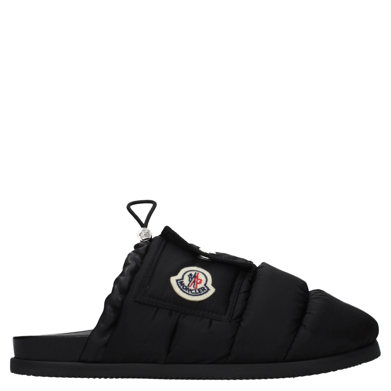 Black Fabric Slippers