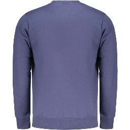 Blue Cotton Men Sweatshirt