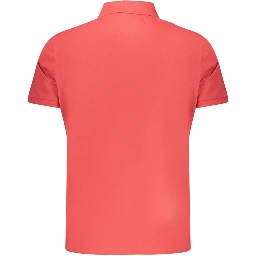 Red Organic Cotton Men Polo