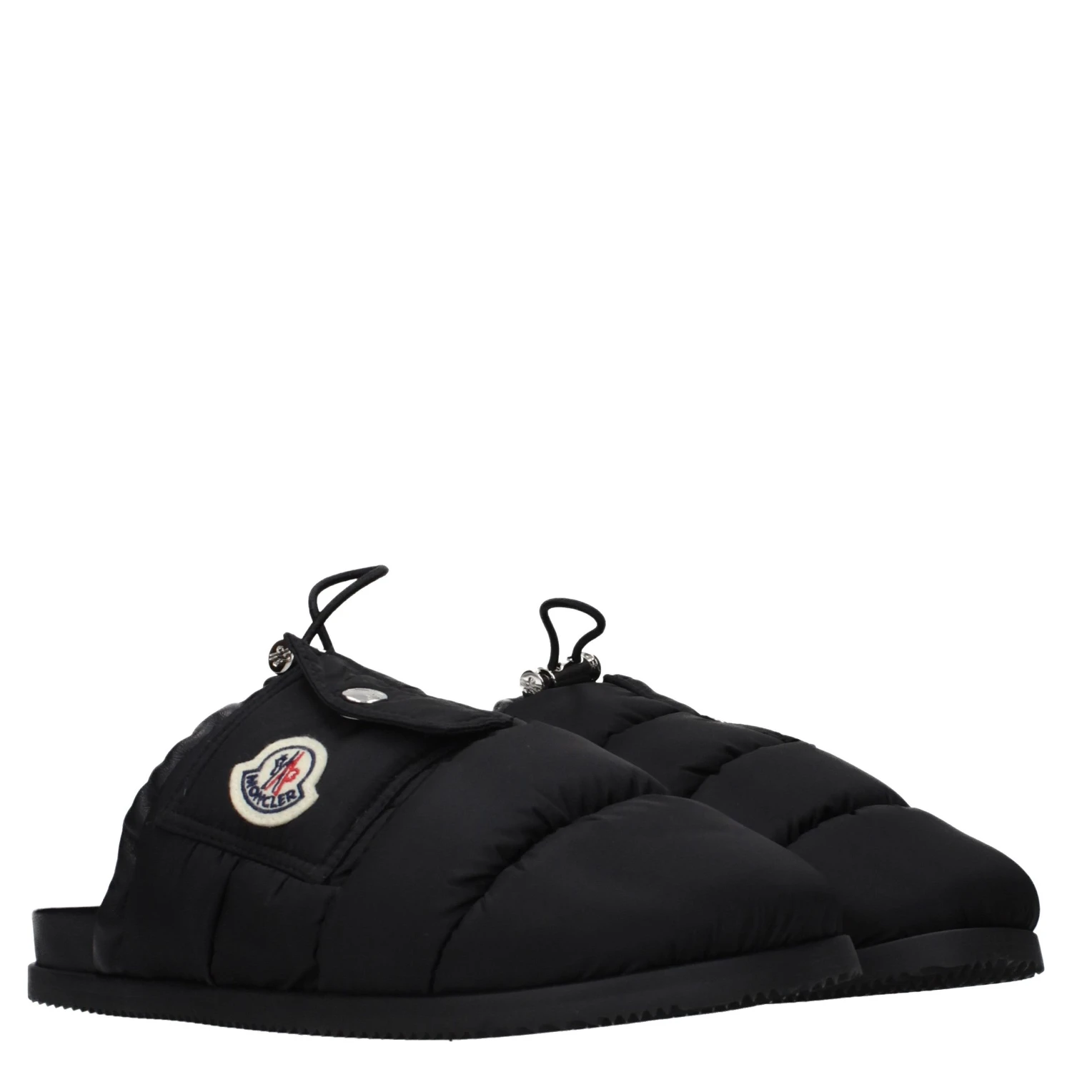 Black Fabric Slippers