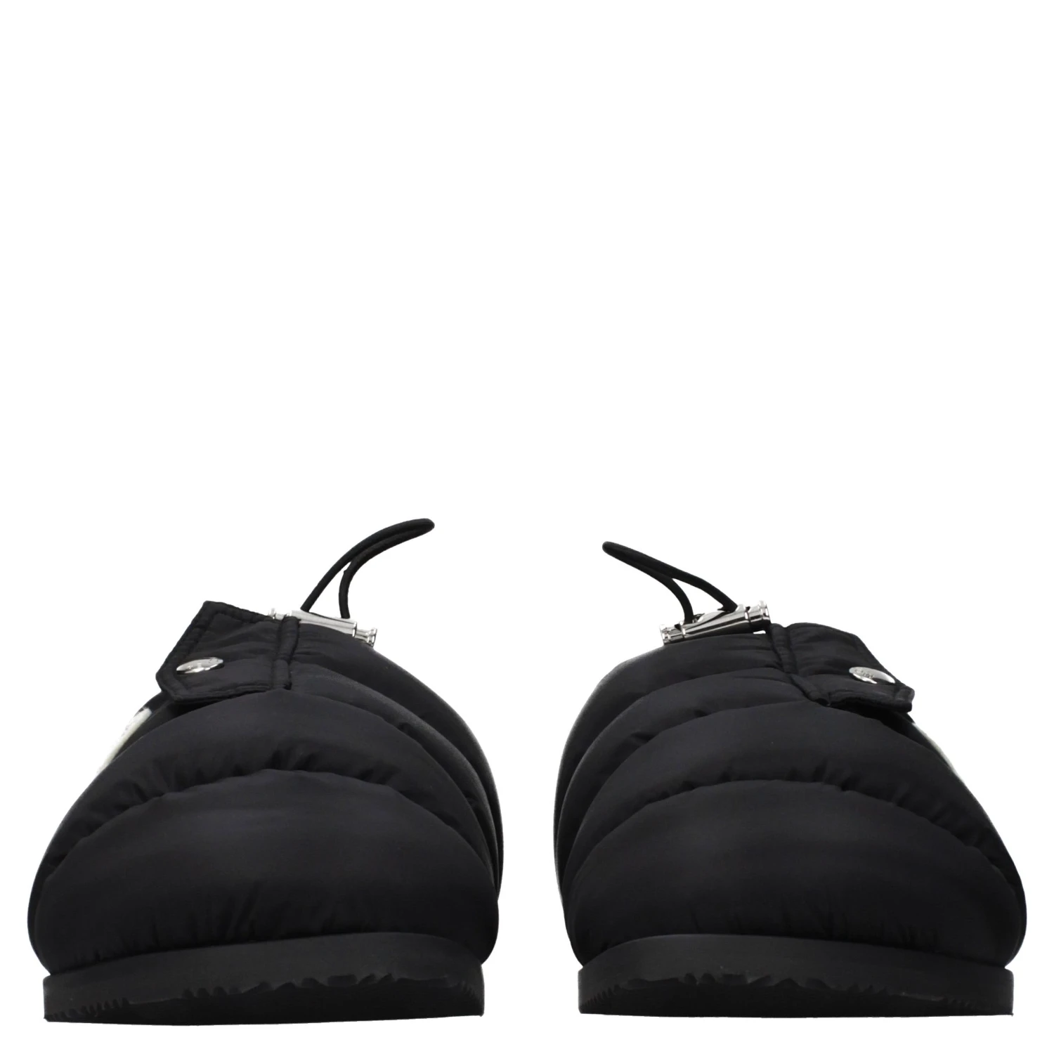 Black Fabric Slippers