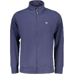 Blue Cotton Men Sweatshirt